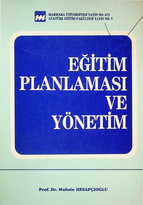 Eğitim Planlaması ve Yönetim